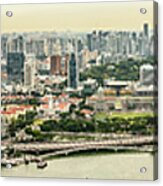 Singapore From Across Marina Bay Acrylic Print