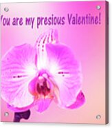 Single Orchid Valentine Acrylic Print