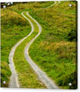 Single Track Gravel Road Upon A Hill Acrylic Print