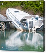 Sinking Speedboat Acrylic Print