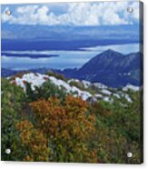 Skada Lake From The Hills Near Petrovac, Montenegro Acrylic Print