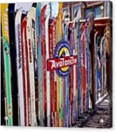 Ski Fence Acrylic Print