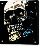 Skull Against A Dark Background Acrylic Print