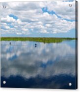 Skyscape Reflections Blue Cypress Marsh Conservation Area Florida C1 Acrylic Print