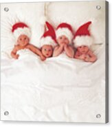 Sleepy Santas Acrylic Print