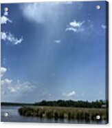 Small Rain Shower #rain #clouds Acrylic Print