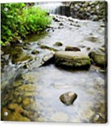 Small Waterfall In Country Creek Acrylic Print