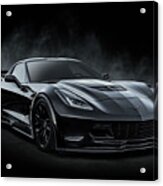 Black Z06 Corvette Acrylic Print
