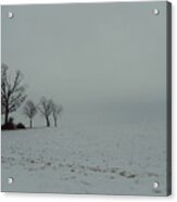 Snowy Illinois Field Acrylic Print