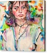 Sophia Loren - Watercolor Portrait.2 Acrylic Print
