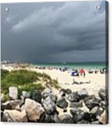 South Beach Rain Acrylic Print