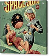 Space Sluts, Vintage Sci-fi Comic Book Cover Acrylic Print
