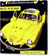 Speed Age Mag July 1952 Acrylic Print