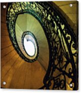 Spiral Staircase In Brown And Green Tones Acrylic Print