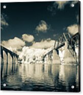 Congaree River Trestles Infrared-split Tone Acrylic Print