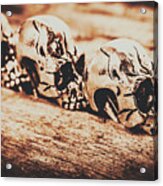 Spooky Skeleton Craniums Acrylic Print
