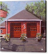 Spring Day At Willow Fire House Acrylic Print