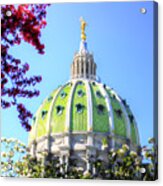 Spring's Arrival At The Pennsylvania Capitol Acrylic Print