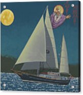 St Nicholas Patron Of Children, Sailors And Sea Shepherds- 296 Acrylic Print
