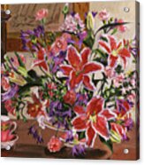 Stargazer Lilies Acrylic Print