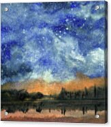 Starry Night Across Our Lake Acrylic Print