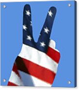 Stars And Stripes Peace Sign .png Acrylic Print