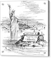 Statue Of Liberty Cartoon Acrylic Print