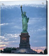 Statue Of Liberty - Sunset Acrylic Print