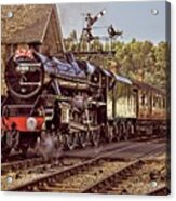 Steam Loco On Yorkshire Railway Acrylic Print