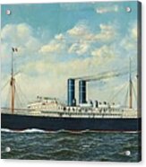 Steamship Merida In New York Harbor Acrylic Print