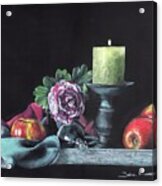 Still Life With Candle Acrylic Print