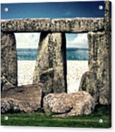 Stonehenge On The Beach Acrylic Print