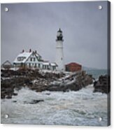 Stormy Portland Head Light Acrylic Print