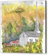 Stowe Community Church, 1839, Stowe, Vermont Acrylic Print