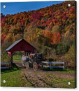 Stowe Vermont Carriage Ride Acrylic Print