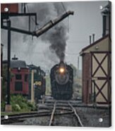 Strasburg Railroad 475 Arrives At Strasburg Pa - Acrylic Print