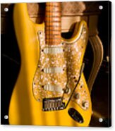 Stratocaster Plus In Graffiti Yellow Acrylic Print