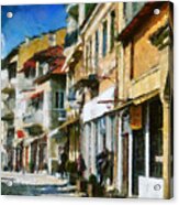 Street In Veliko Tarnovo Acrylic Print