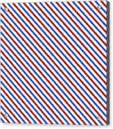 Stripes Diagonal Carmine Red Cobalt Blue Simple Modern Acrylic Print