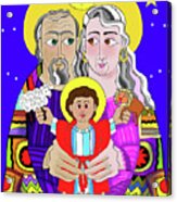 Sts. Ann And Joachim, Grandparents With Jesus - Mmjag Acrylic Print
