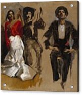 Study For Seated Figures For El Jaleo Acrylic Print