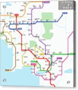 Subway Lines Of Middle Earth Acrylic Print