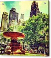 Summer In Bryant Park Acrylic Print