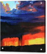 Sun Rain And Clouds Acrylic Print