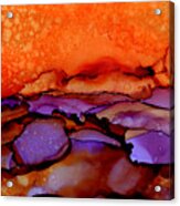 Sundown - Abstract Landscape Painting Acrylic Print by Michelle Wrighton