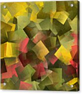 Sunflower Fields Abstract Squares Part 6 Acrylic Print