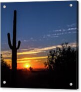 Sunrise And Silhouettes Acrylic Print