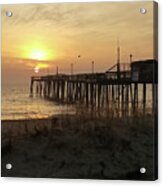 Sunrise At Pier's End Acrylic Print