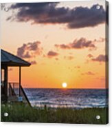 Sunrise Lifeguard Station Dunes Delray Beach Florida Acrylic Print