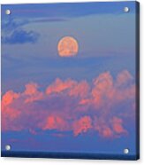 Sunrise-moonset-st Lucia Acrylic Print